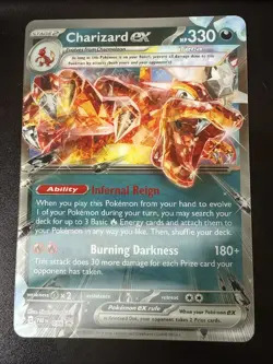 Oversize Charizard Ex Pokemon Card 054/091 jumbo black star promo Lenticular - Image 1