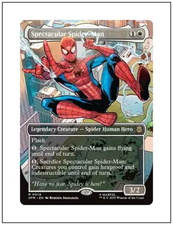 1x Spectacular Spider-Man, Borderless Art, Spider-Man Marvel, Magic MTG NM - Image 1