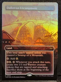 MTG Tarkir Dragonstorm Dalkovan Encampment 0394 Rare Foil Borderless Nm-M - Image 1