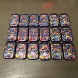 Pokemon MEGA HEROES Mini Tins Factory Sealed/ New Lot (18) Full Set - Image 2