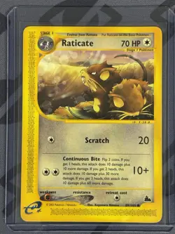 Pokemon TCG - Raticate 89/144 Regular - Lightly Played - Skyridge 2003 E-Reader - Image 1