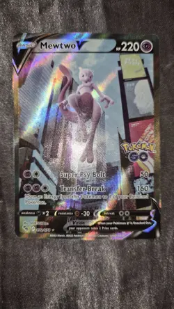 Mewtwo V 072/078 Pokemon Go: Sword & Shield ALTERNATE FULL ART NM Near Mint - Image 1