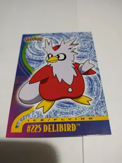 Mint/Nm Glossy Topps Pokemon Johto League Champions Non Holo #225 Delibird - Image 1