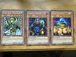 Yu-Gi-Oh! WC4 Fairy King Truesdale, Kinetic Soldier, Slate Warrior Promos LP - Image 1