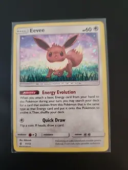 Pokemon TCG Eevee Holo Promo Card 11/12 McDonald's 2018 - Image 1
