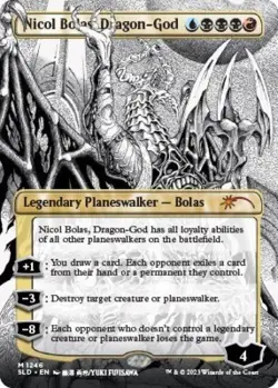 Nicol Bolas, Dragon-God (Borderless) -Foil Near Mint MTG Secret Lair - Image 1