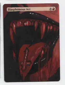 Blasphemous Act MTG Altered art MAGIC Hand Painted Card Commander - Image 1