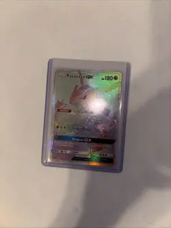 Pokemon TCG Rayquaza GX Holo Rainbow Secret Rare Card 177/168 Celestial Storm - Image 2