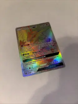 Pokemon TCG Rayquaza GX Holo Rainbow Secret Rare Card 177/168 Celestial Storm - Image 4
