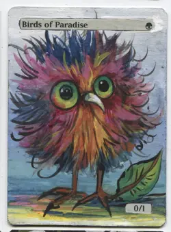 Birds of Paradise MTG Altered art MAGIC Hand Painted Card Commander - Image 1