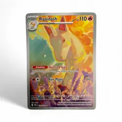 Pokemon TCG Rapidash Full Art Card 189/182 Sv10: Destined Rivals NM - Image 1