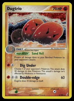 Pokemon Card - Dugtrio Crystal Guardians 5/100 Holo Rare - Image 1