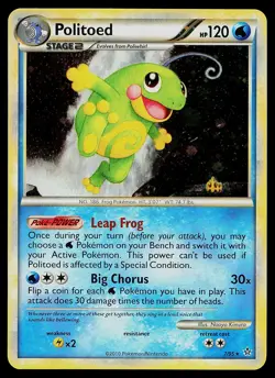 Pokemon Card - Politoed Unleashed 7/95 Holo Rare - Image 1