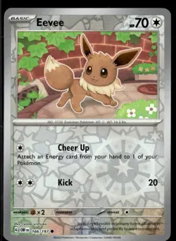 Pokemon Eevee 166/197 Obsidian Flames Reverse Holo Common 5 Card Lot - Image 1