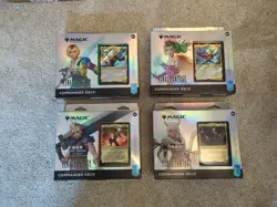 Magic the Gathering MTG Final Fantasy Collector Commander Deck Set of 4 Sealed! - Image 1