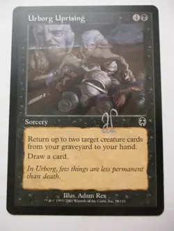 MTG Signed Adam Rex Urborg Uprising Apocalypse Magic The Gathering x1 Initials - Image 1