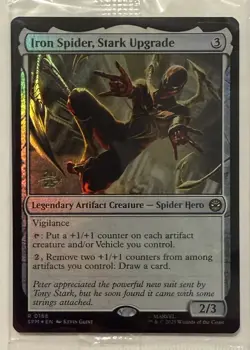 Iron Spider, Stark Upgrade Prerelease Foil - Marvel's Spider-Man MTG - Image 1