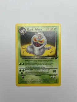 Pokemon TCG Dark Arbok Unlimited 2/82 Team Rocket Non Holo Error 1999-23000 - Image 1