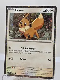 2025 Pokemon SVP-EN Black Star Promo 200 Eevee Cosmic Holo 💨 SWIRL - Image 1