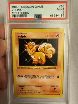 1999 Pokemon - 1st Edition Shadowless Vulpix Base Set 68/102 - PSA 9 Mint! WOTC - Image 2