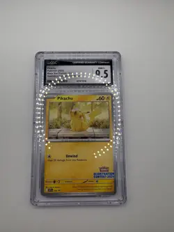 POKEMON CGC 9.5 MINT+ PIKACHU ILLUSTRATION CONTEST WINNER 2024 #214 PROMO - Image 1