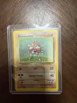 Pokemon TCG Hitmonchan Base Set 7/102 Holo 1999-2000 Wizards Base - Image 1