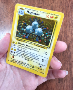 Pokemon TCG Magneton Base Set 9/102 holo rare unlimited 1999 WOTC LP - Image 3