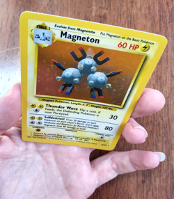 Pokemon TCG Magneton Base Set 9/102 holo rare unlimited 1999 WOTC LP - Image 4