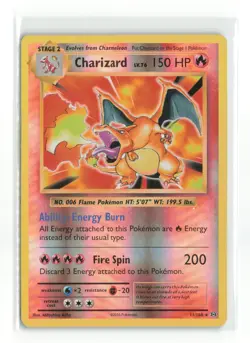 CHARIZARD 11/108 XY EVOLUTIONS REVERSE HOLO POKEMON TCG DAMAGED READ - Image 1