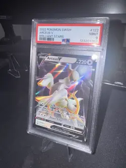PSA 9 2022 POKEMON BRILLIANT STARS ARCEUS V 123 - Image 1
