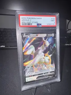 PSA 9 2022 POKEMON BRILLIANT STARS ARCEUS V 123 - Image 2