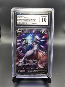 MEWTWO V Black Star Promo Holo #SWSH229 CGC 10 Gem Mint Pokemon - Image 1
