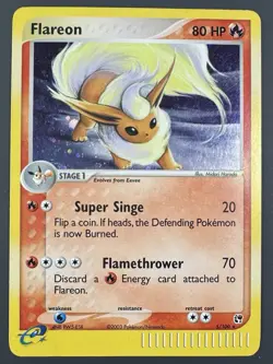 Flareon Holo 5/100 - EX Sandstorm 2003 - Pokemon - Minor Crease / MP Condition - Image 1