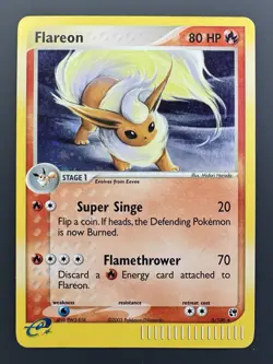 Flareon Holo 5/100 - EX Sandstorm 2003 - Pokemon - Minor Crease / MP Condition - Image 4