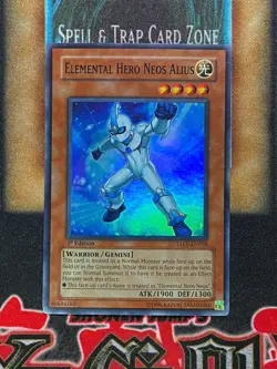 Yugioh Elemental Hero Neos Alius TAEV-EN018 Super Rare 1st Ed LP - Image 1