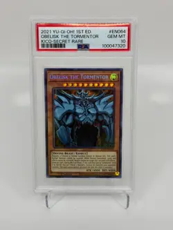 2021 Yu-Gi-Oh! Obelisk the Tormentor 1st Edition Secret Rare KICO-EN064 [PSA 10] - Image 1