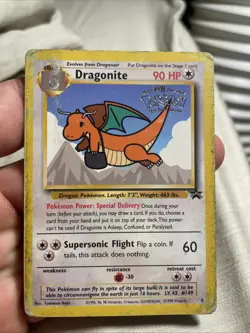 Pokemon TCG Dragonite Black Star Promo Card 1999 Pokemon: The First Movie - Image 1