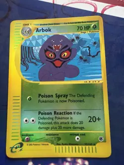 Pokemon TCG Arbok Reverse Holo Rare Card 35/165 Expedition Base Set - Image 1