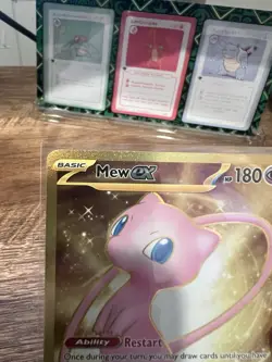 Mew ex 205/165 Scarlet & Violet 151 Full Art Secret Rare Holo Pokemon Card NM - Image 3