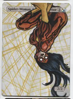 Spider-Woman, Stunning Savior MTG Altered art MAGIC Hand Painted Card Commander - Image 1