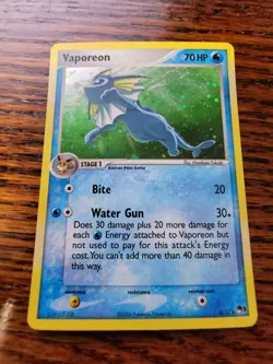 Pokemon TCG English Card Pop Series 3 Vaporeon 6/17 Holo Rare - LP! - Image 1