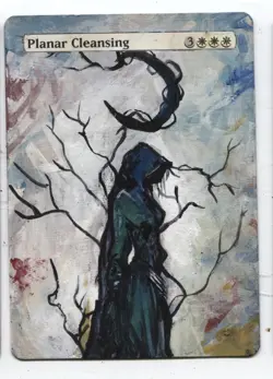 Planar Cleansing MTG Altered art MAGIC Hand Painted Card Commander - Image 1