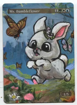 Ms. Bumbleflower MTG Altered art MAGIC Hand Painted Card Commander - Image 1