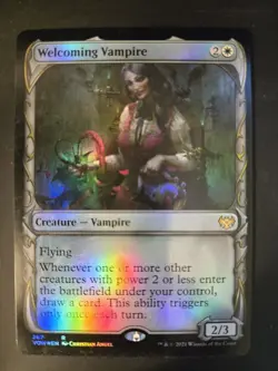 Welcoming Vampire NM FOIL SHOWCASE Innistrad: Crimson Vow MTG FREE SHIPPING - Image 1