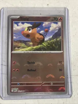 Pokemon TCG Tepig (Poke Ball Pattern) 011/086 Sv: White Flare Holo NM - Image 1