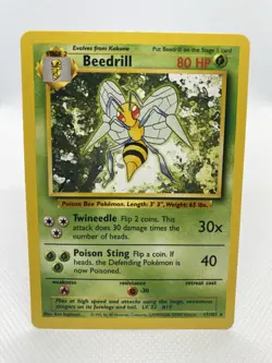 Pokemon TCG - Beedrill - 17/102 - Rare Unlimited - Base Set [Lightly Played] - Image 1
