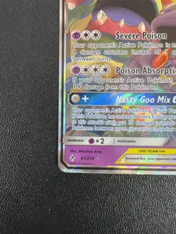 Pokemon TCG Muk & Alolan Muk GX 61/214 Tag Team Unbroken Bonds English 2019 - Image 4