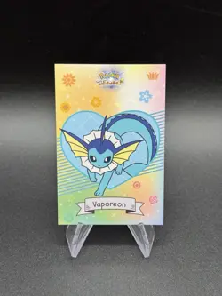 Pokemon Lets Go Eevee Database Vaporeon Love Cracked Ice Holo Peru US Seller - Image 1
