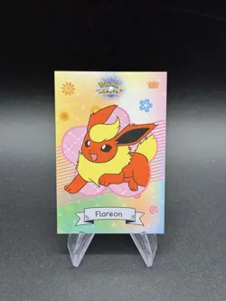 Pokemon Lets Go Eevee Database Flareon Love Cracked Ice Holo Peru US Seller - Image 1