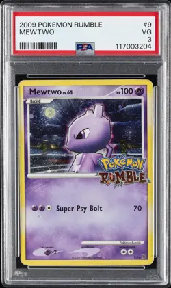 2009 POKEMON RUMBLE #9 MEWTWO PSA 3 - Image 1